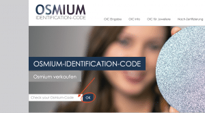 Osmium identification code zur Wertermittlung