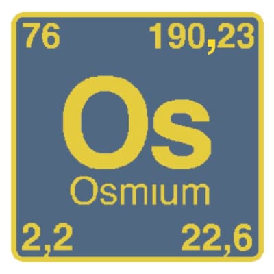 Zeichen für Osmium Element Osmium