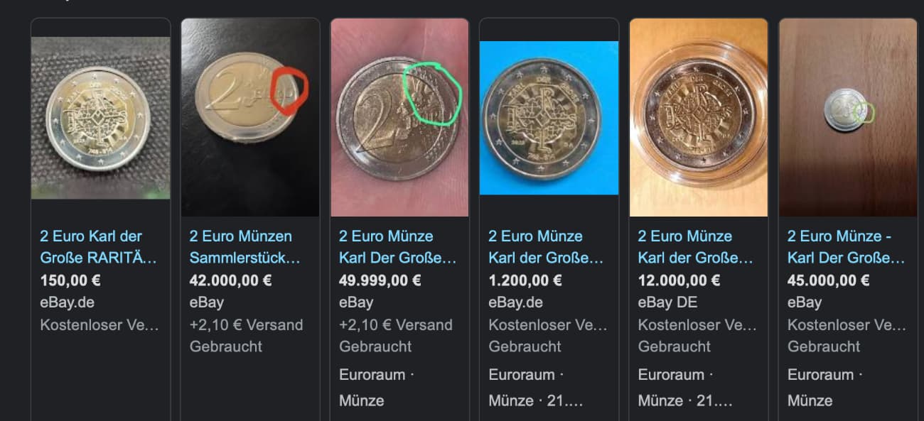2 Euro Münze Karl der Große wert Preis